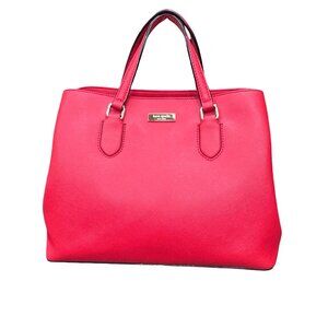 Kate Spade Laurel Way Reese Satchel Watermelon Leather Crossbody Pink Red EUC